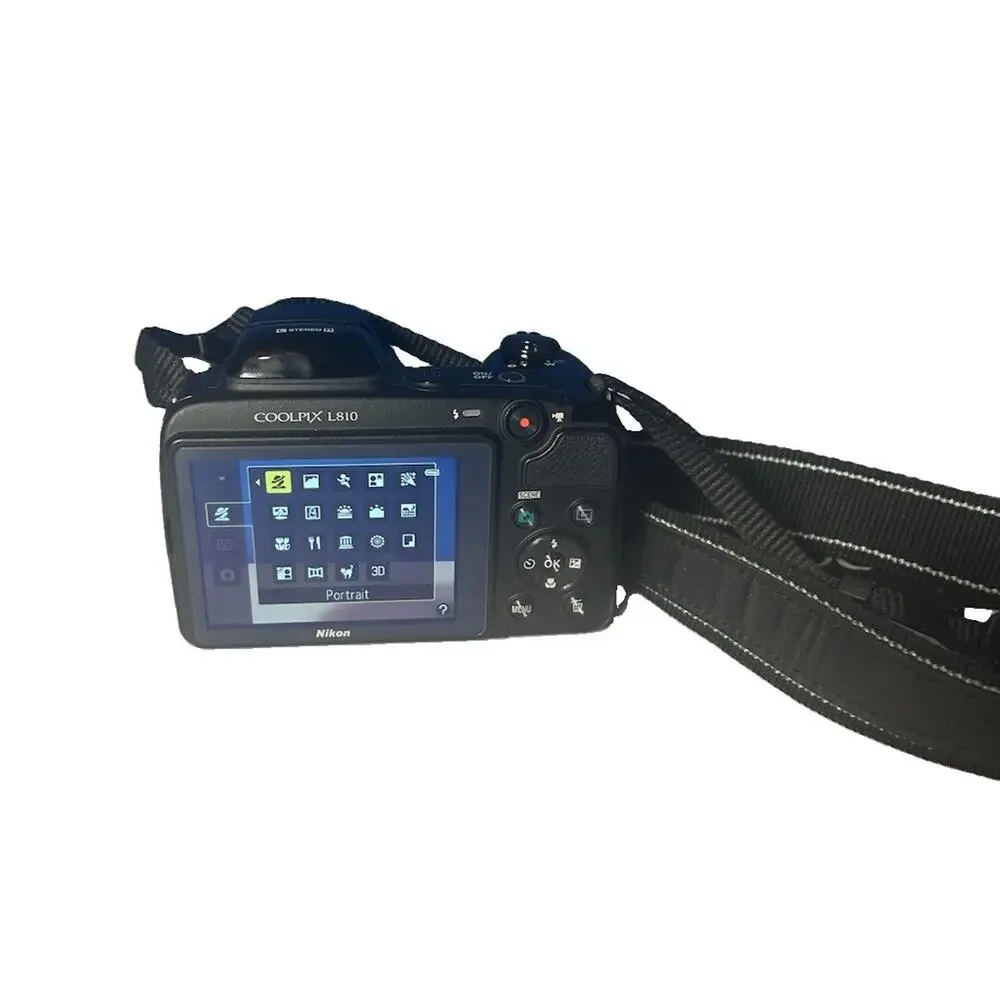 Nikon COOLPIX L810 16.1MP Digital Camera Black 26x Optical Zoom Tested Working